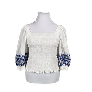 Unisex Mint Velvet - Blouse, size 44 - White (1)