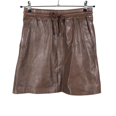 Unisex Depeche - Leather skirt, size 38 - Brown ()