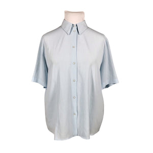 Unisex Gerry Weber - Short-sleeved blouse, size 46 - Light blue (1)