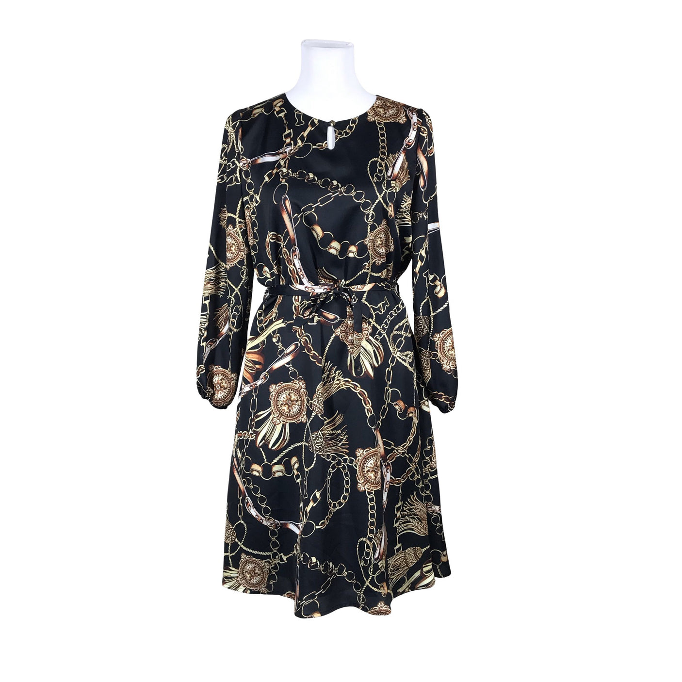 Unisex Denim Dream - Schiffon dress, size 36 - Black (1)