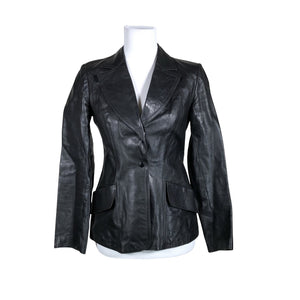 Unisex Kristiina Kiilavirta - Leather jacket, size 34 - Black (1)