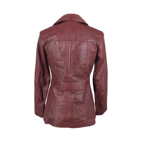 Unisex Ruth Moriz - Leather jacket, size 34 - Wine red (2)