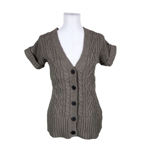 Unisex Massimo Dutti - Cardigan, size 38 - Brown (1)