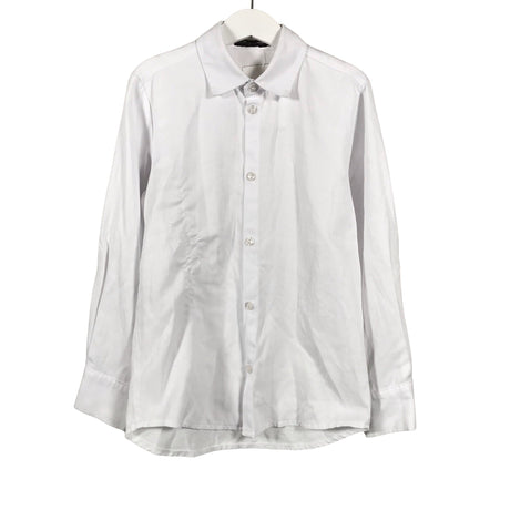 Unisex Mingnelin - Collared shirt, size 134 - 140 - White ()