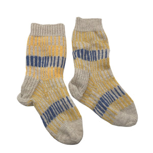 Unisex Handmade - Wool socks, size 38 - Beige (1)