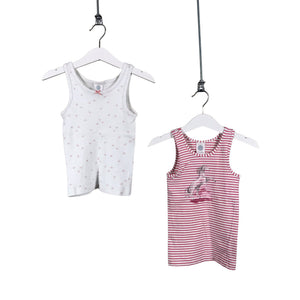 Unisex Sanetta - Tricot tank top, size 98 - 104 - White (1)