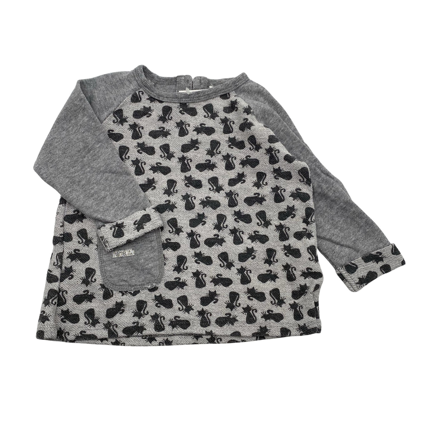 Unisex Name It - Tricot shirt, size 68 - 74 - Gray (1)