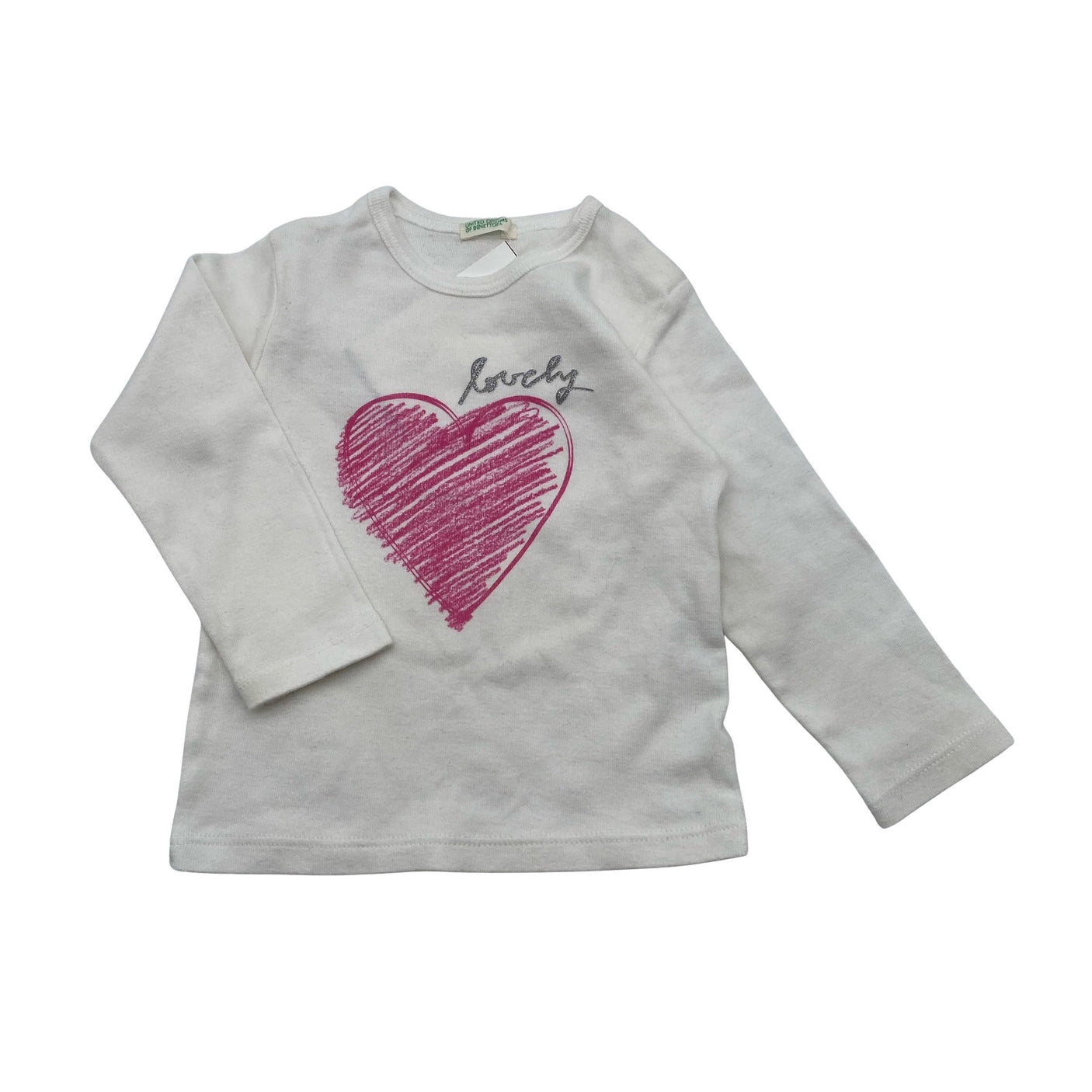 Unisex Benetton - Tricot shirt, size 62 - 68 - White (1)
