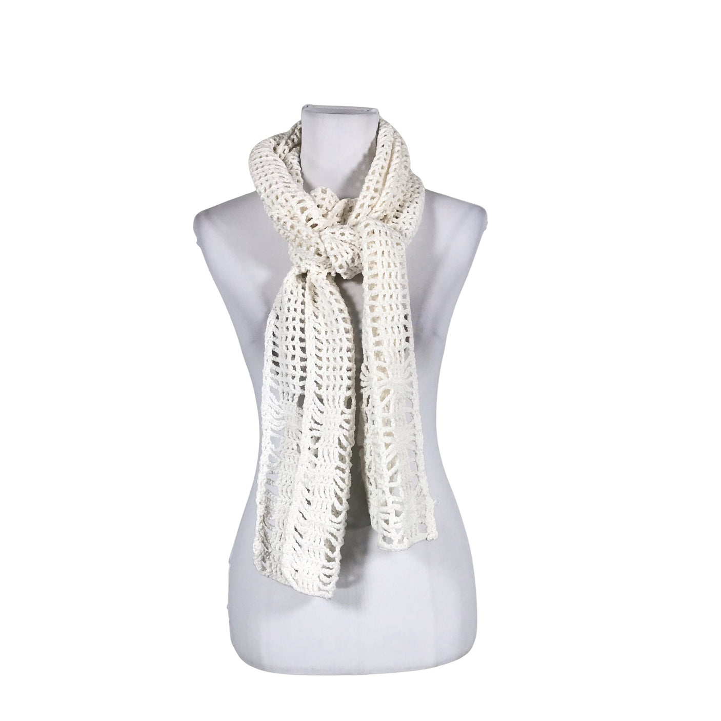 Unisex Handmade - Scarf, size Ei kokoa - White (1)