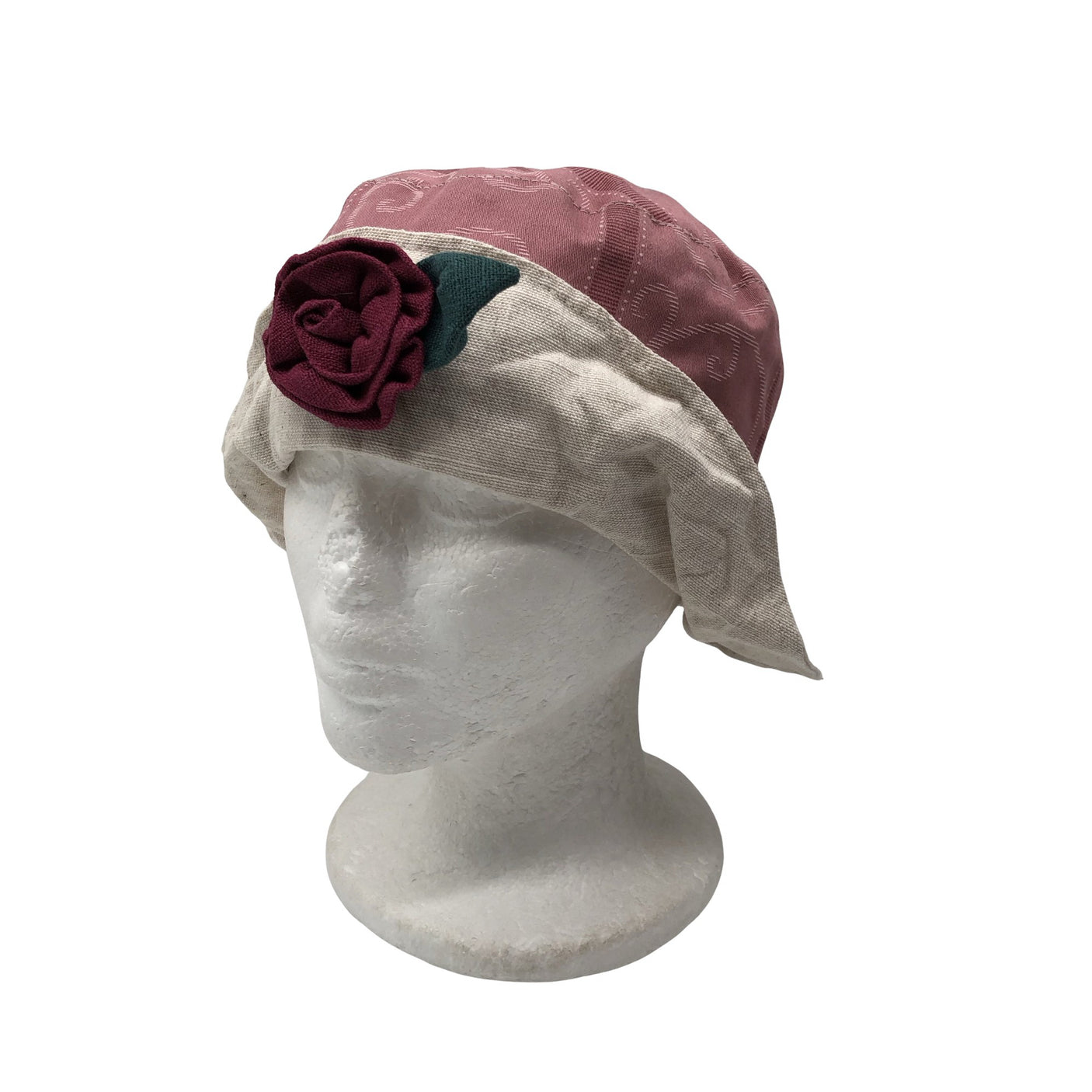 Unisex Handmade - Summer hat, size 54 - Light pink (2)