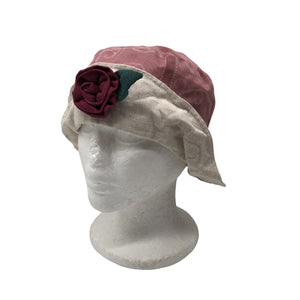 Unisex Handmade - Summer hat, size 54 - Light pink (2)