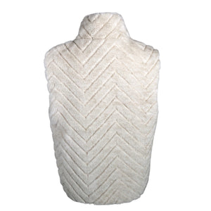 Unisex Lea H - Faux fur vest, size 38 - Beige (2)