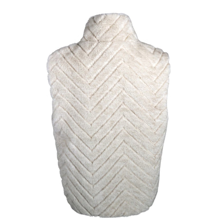 Unisex Lea H - Faux fur vest, size 38 - Beige (2)