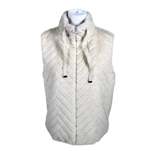 Unisex Lea H - Faux fur vest, size 38 - Beige (1)