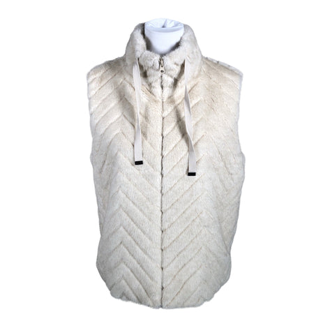 Unisex Lea H - Faux fur vest, size 38 - Beige ()