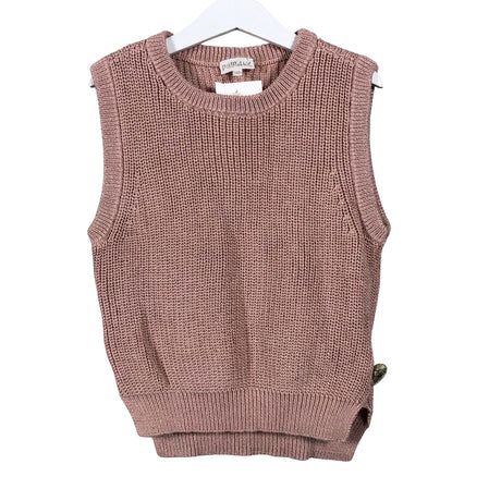 Unisex POMPdeLUX - Knit vest, size 134 - 140 - Light pink ()