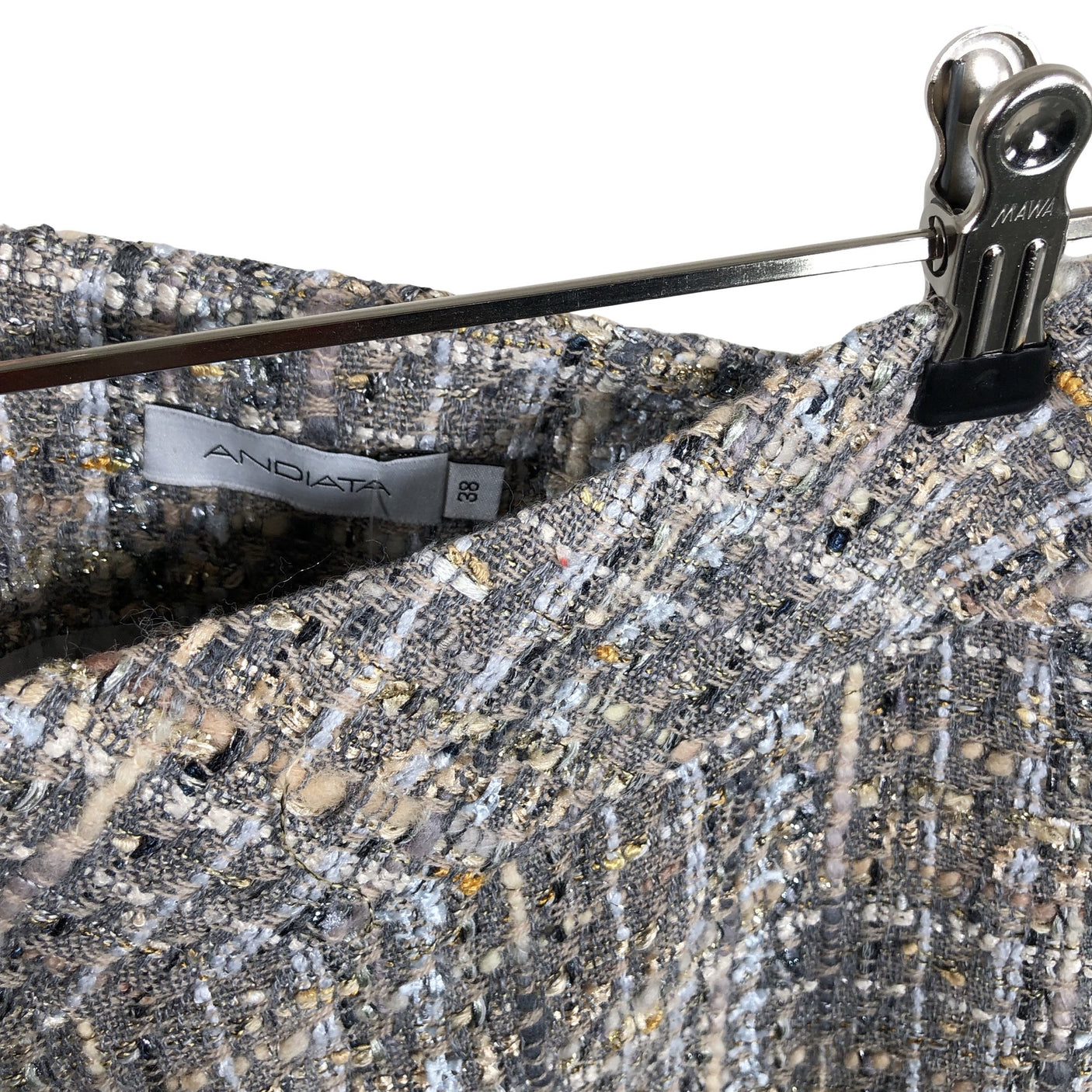 Unisex Andiata - Pencil skirt, size 38 - Gray (5)