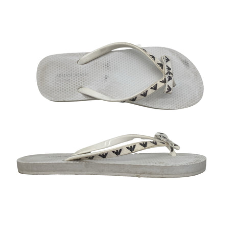 Unisex Armani Jeans - Beach sandals, size 38 - White ()