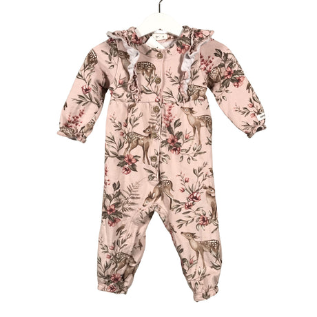 Unisex Newbie - Overalls, size 74 - 80 - Light pink ()