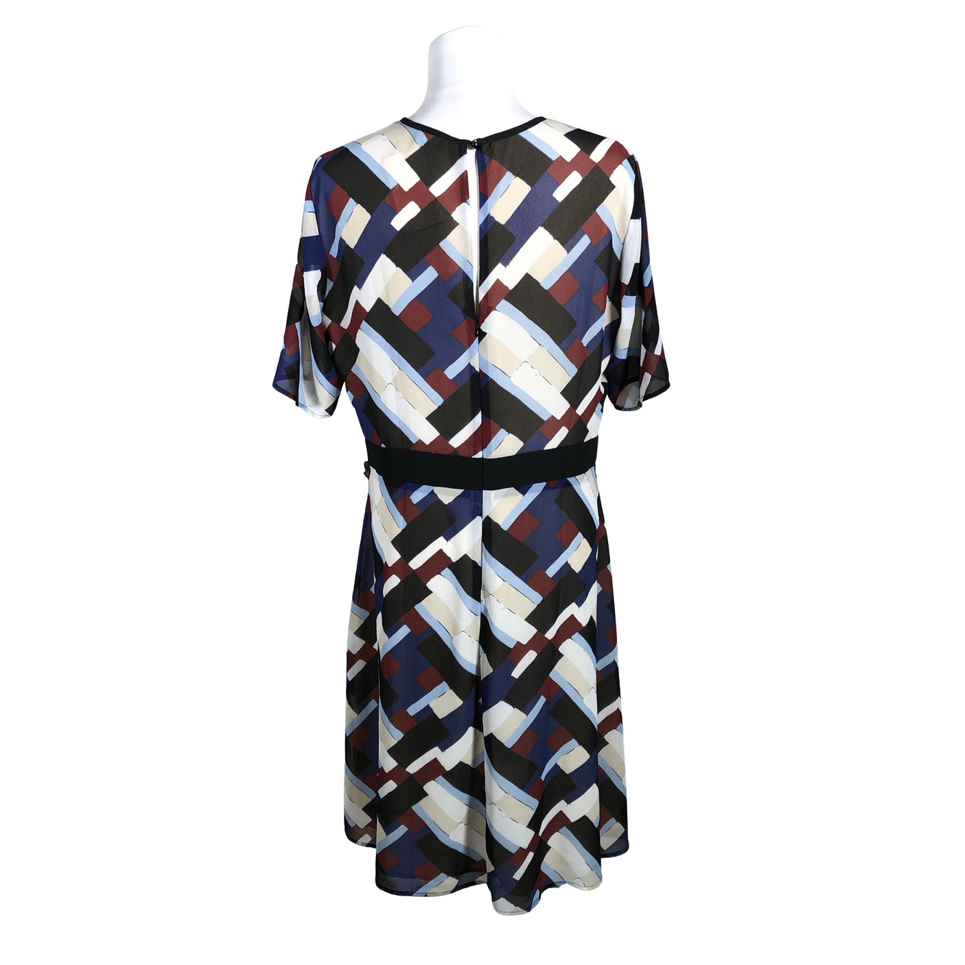 Unisex Benetton - Schiffon dress, size 40 - Blue (2)