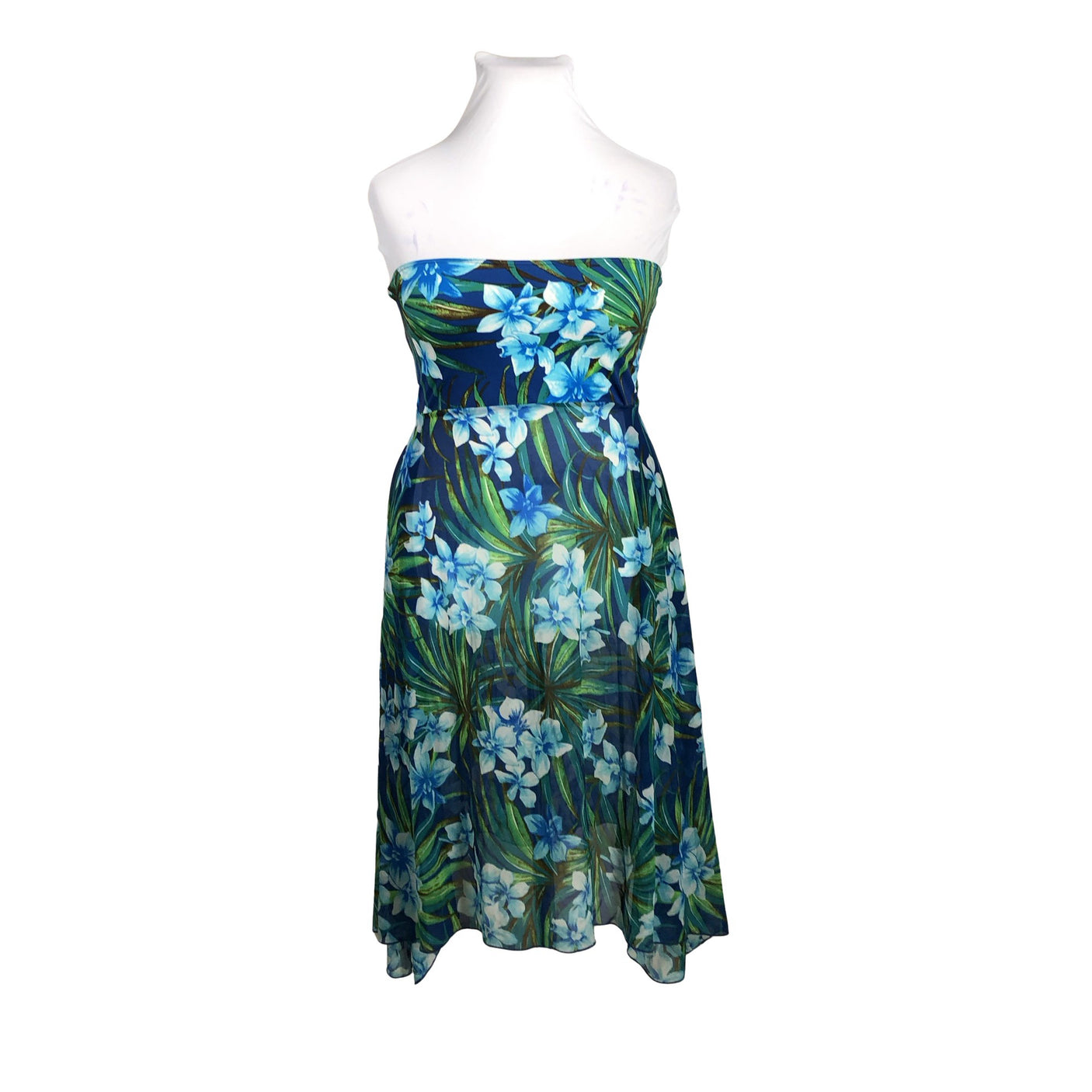Unisex M&Co - Schiffon dress, size 42 - Blue (1)