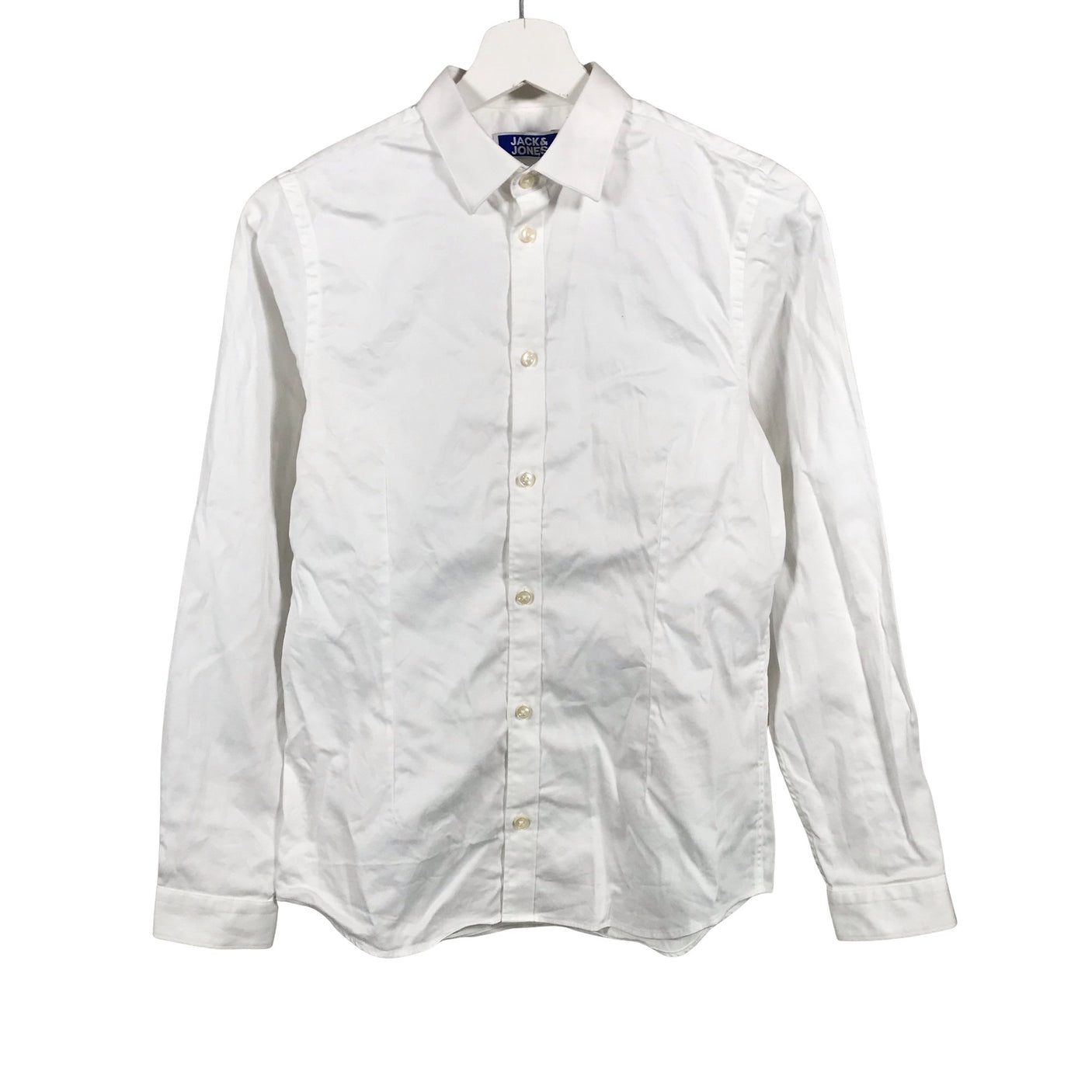 Unisex Jack & Jones - Collared shirt, size 158 - 164 - White (1)