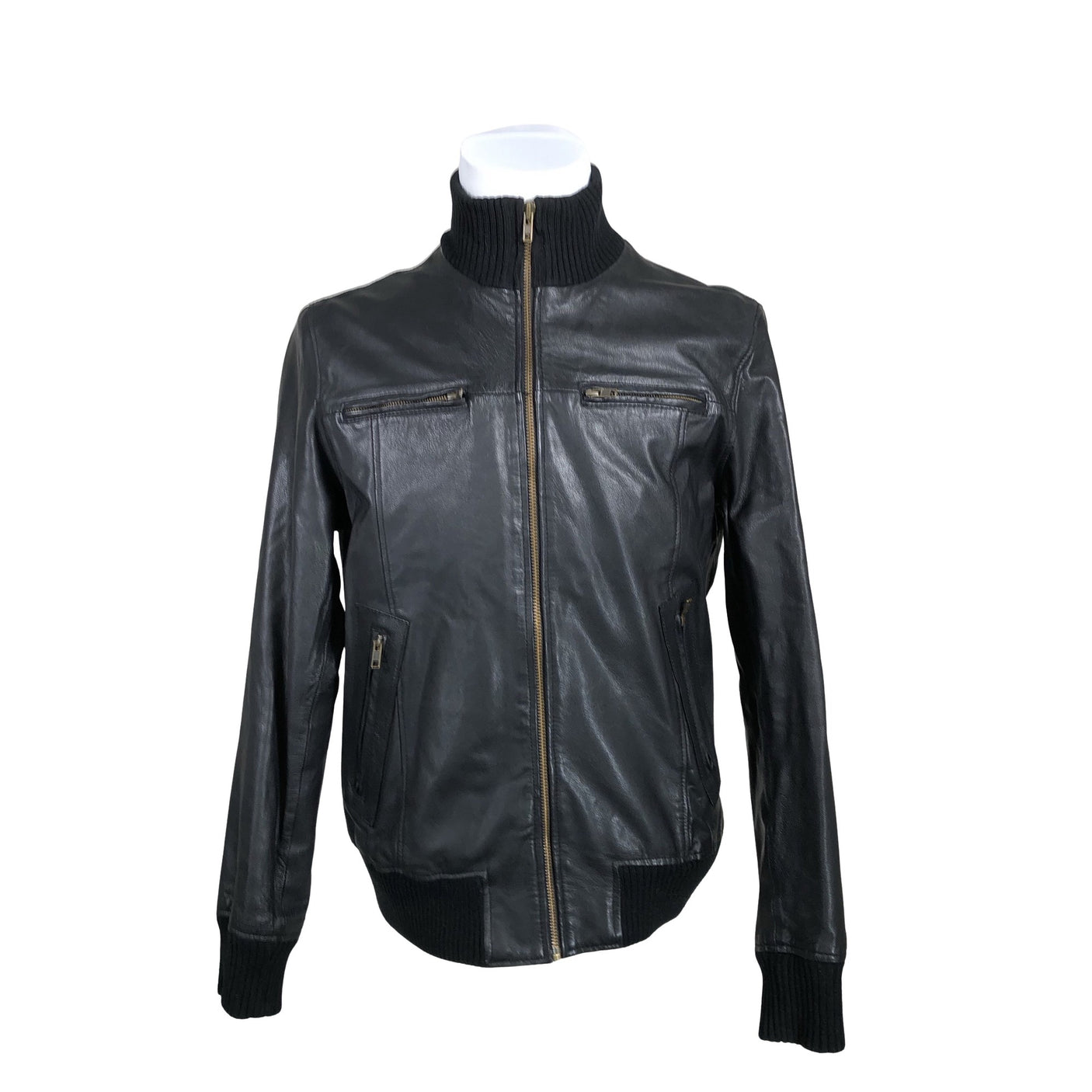 Unisex Jack & Jones - Leather jacket, size L - Black (1)