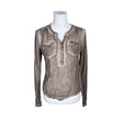 Unisex Cream - Tricot shirt, size 38 - Brown ()