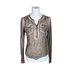 Unisex Cream - Tricot shirt, size 38 - Brown (1)