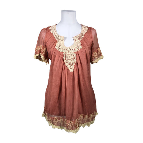 Unisex Christelle - Short-sleeved blouse, size 36 - Light pink ()