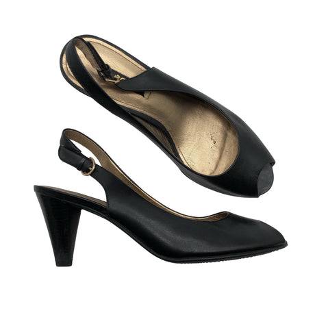 Unisex Ecco - Open toe high heel shoes, size 39 - Black ()