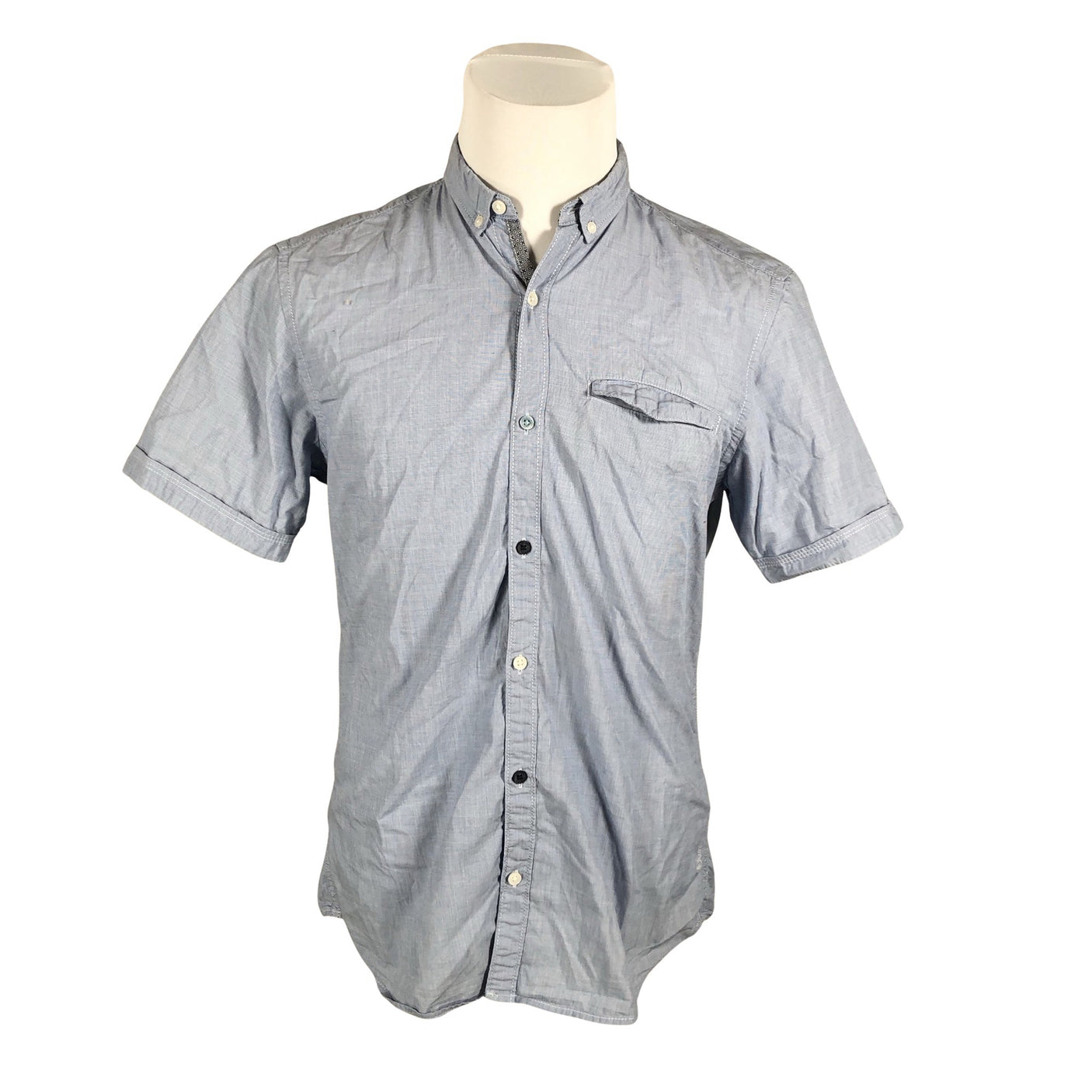 Unisex s.Oliver - Collared shirt, size M - Light blue (1)