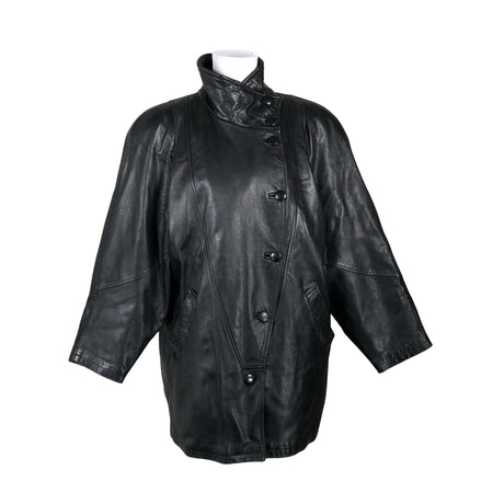 Unisex Mokka- ja Nahkapuku Kokkola - Leather jacket, size 38 - Black ()