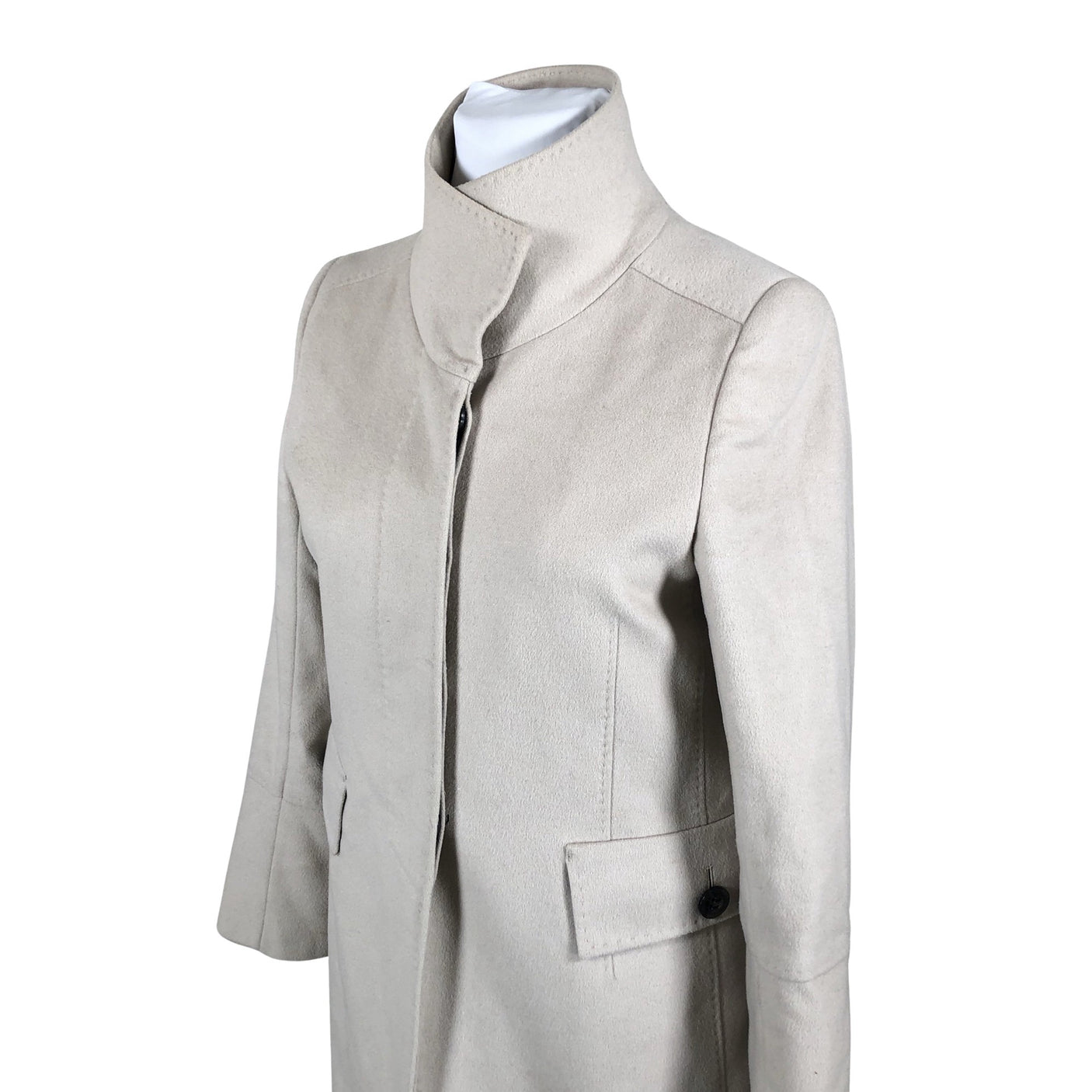 Unisex Sand - Wool coat, size 44 - Beige (3)