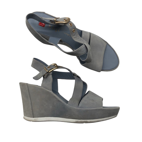 Unisex Högl - Wedge sandals, size 39 - Light blue ()
