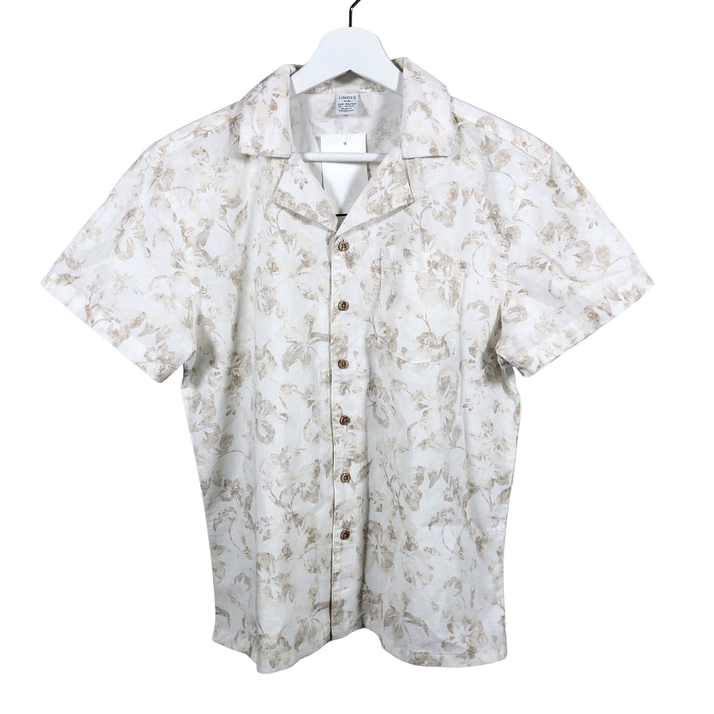 Unisex Lindex - Collared shirt, size 164 - 170 - White (1)