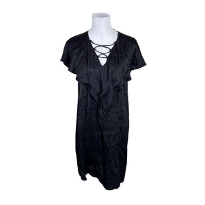 Unisex Part two - Schiffon dress, size 38 - Black (1)