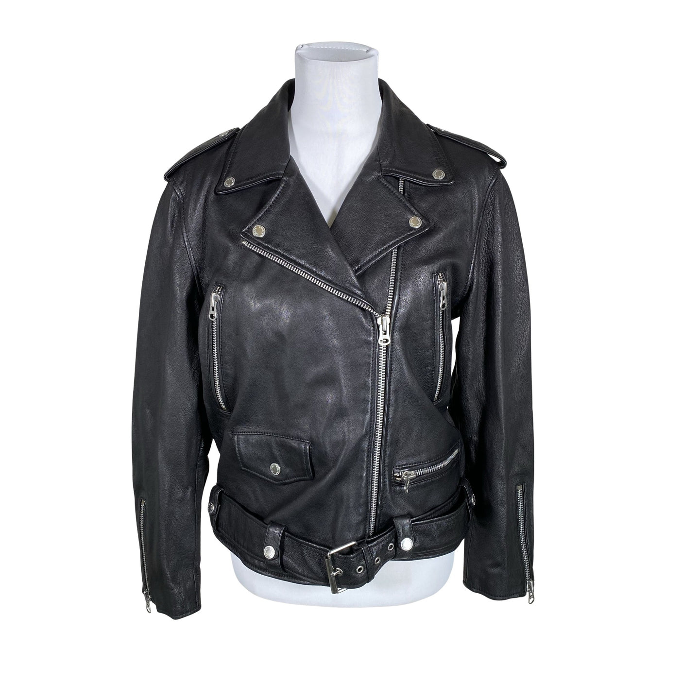 Unisex Human Scales - Leather jacket, size 34 - Black (1)