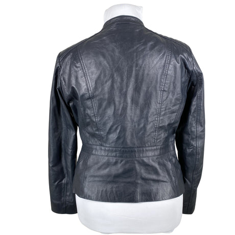 Unisex Your Face - Leather jacket, size 42 - Blue (2)