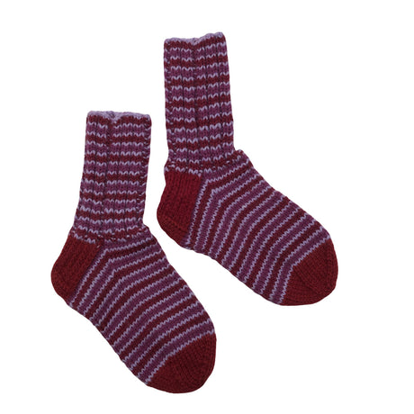 Unisex Handmade - Wool socks, size 34 - Red ()