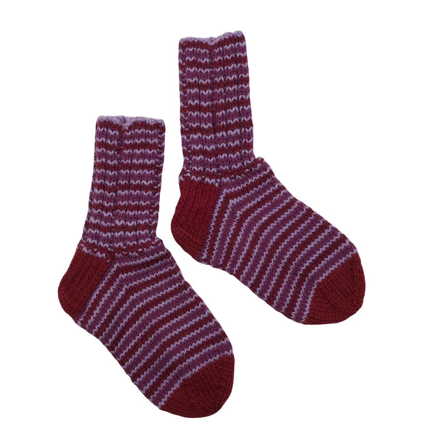 Unisex Handmade - Wool socks, size 34 - Red (2)