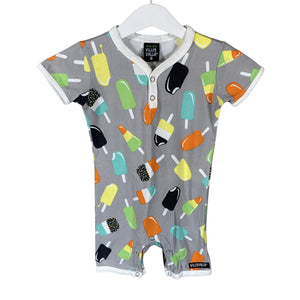 Unisex Villervalla - Short overalls, size 80 - 86 - Gray (1)