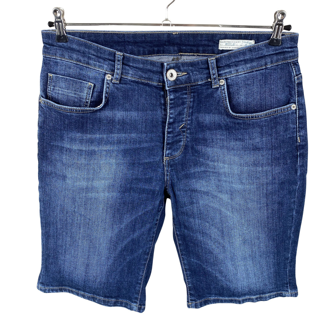 Unisex Selected - Denim shorts, size M - Blue (1)