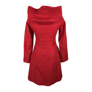 Unisex Naf Naf - Wool coat, size 34 - Red (2)