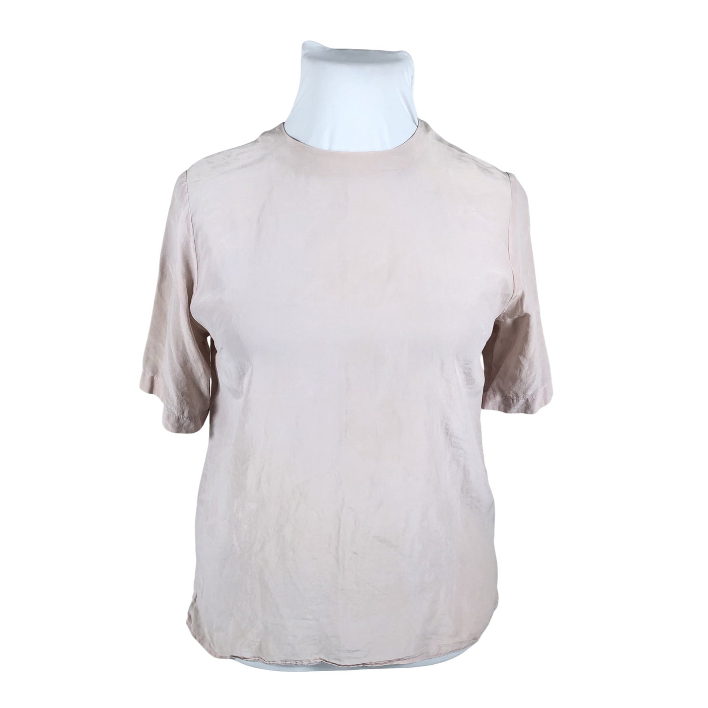 Unisex Stockmann Silk - Short-sleeved blouse, size 42 - Light pink (1)