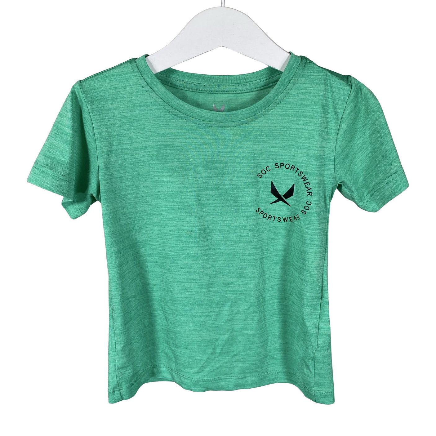 Unisex Soc - Sports shirt, short sleeve, size 98 - 104 - Green (1)