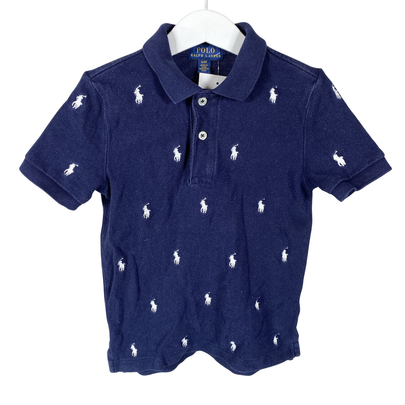 Unisex Polo Ralph Lauren - Polo shirt, size 104 - 110 - Blue (1)