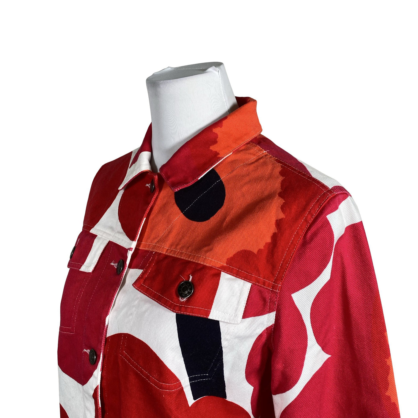 Unisex Marimekko - Denim jacket, size 38 - Red (3)