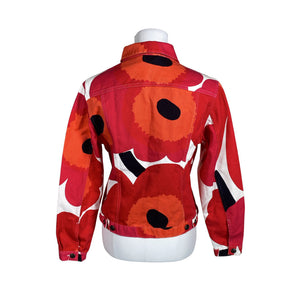 Unisex Marimekko - Denim jacket, size 38 - Red (2)