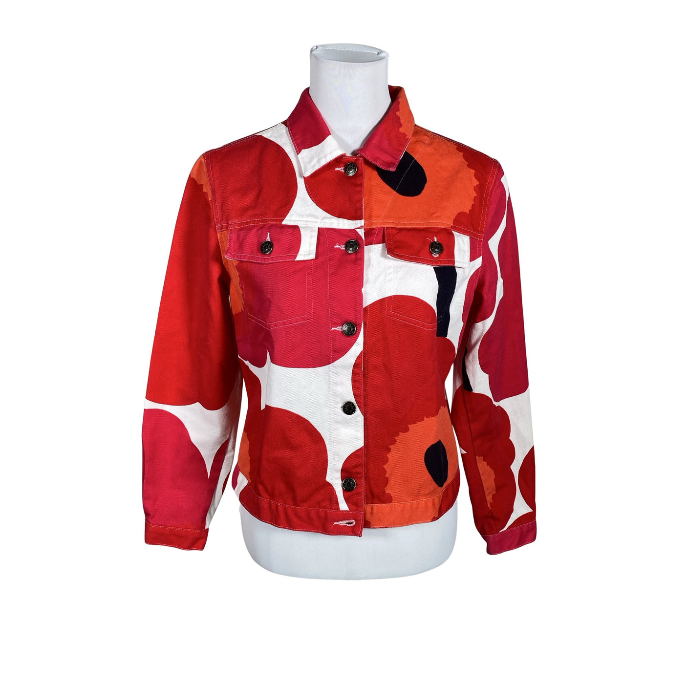 Unisex Marimekko - Denim jacket, size 38 - Red (1)